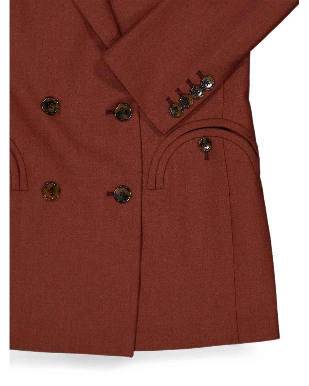 Blazé Milano Red Pae Double-Breasted Wool And Cashmere Er