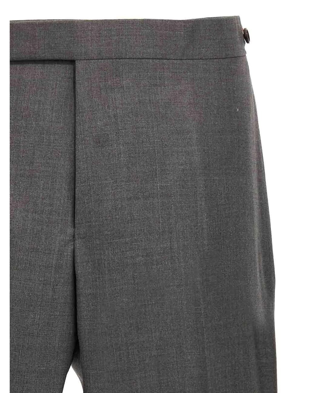 Thom Browne Gray Casual Trousers for men