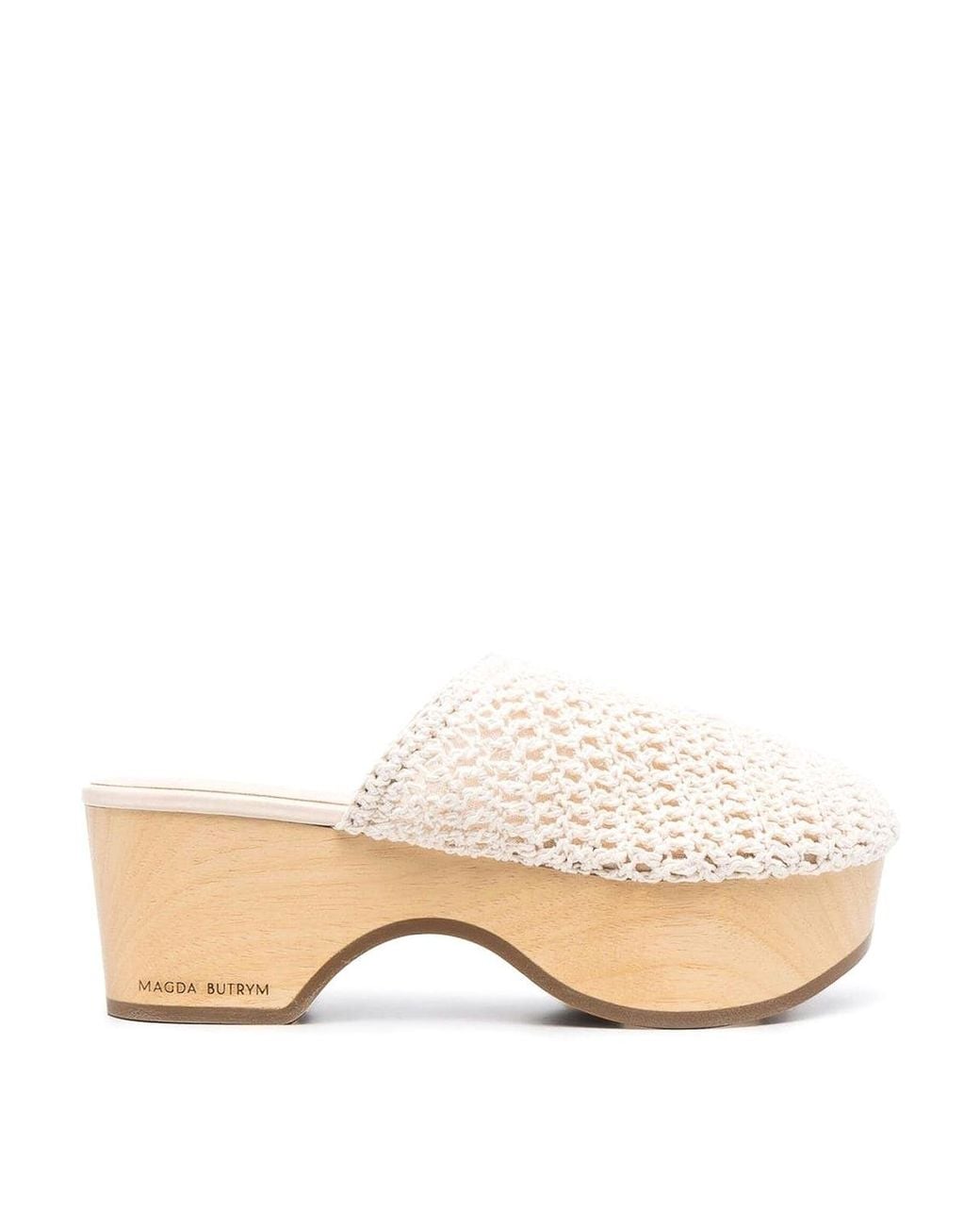 Magda Butrym Natural Crochet Clog Mules