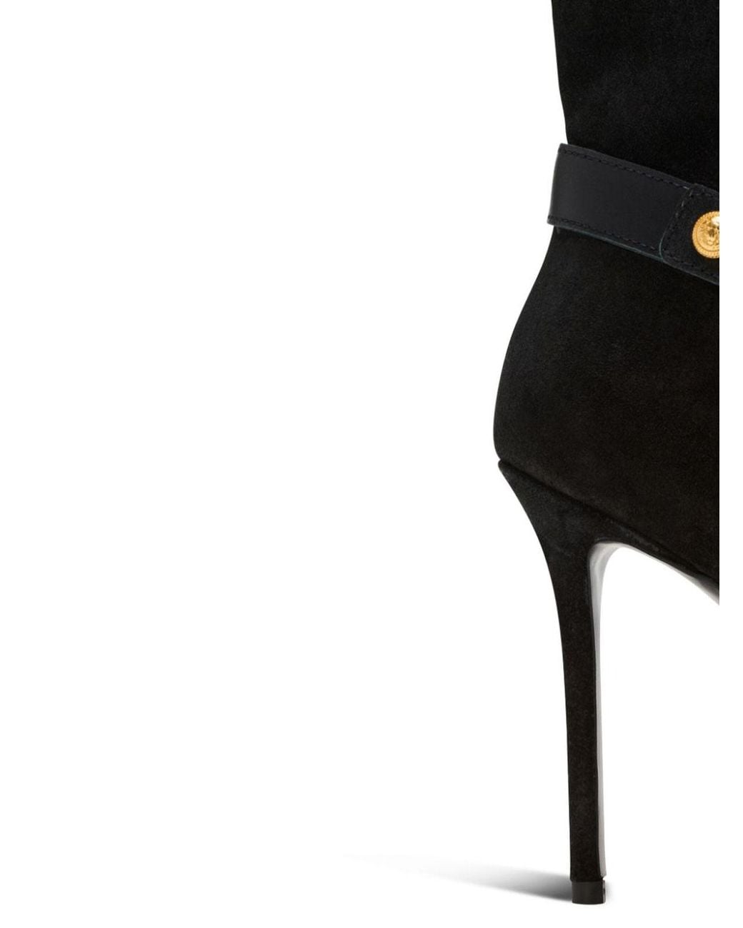 Balmain Black Eva High Stiletto Heel Boots