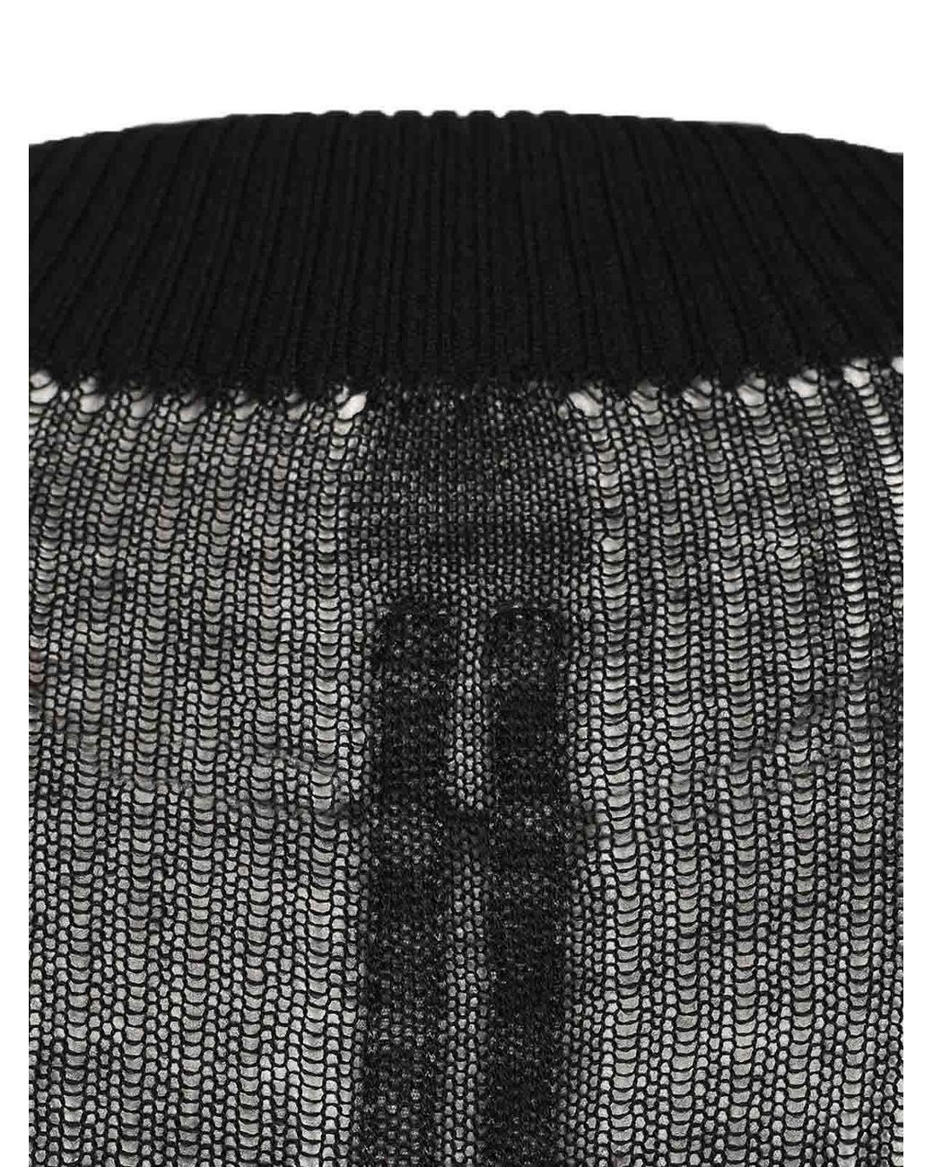 Rick Owens Black Oversized Sweater for men