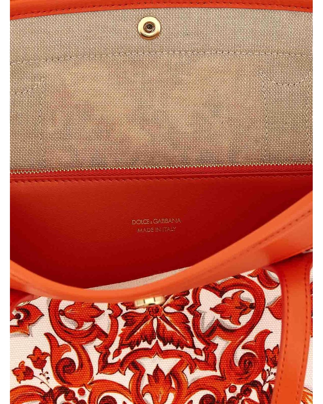 Dolce & Gabbana Orange Atene' Shopping Bag