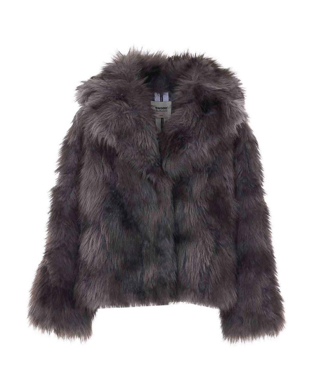S.w.o.r.d 6.6.44 Gray Faux Fur Jacket