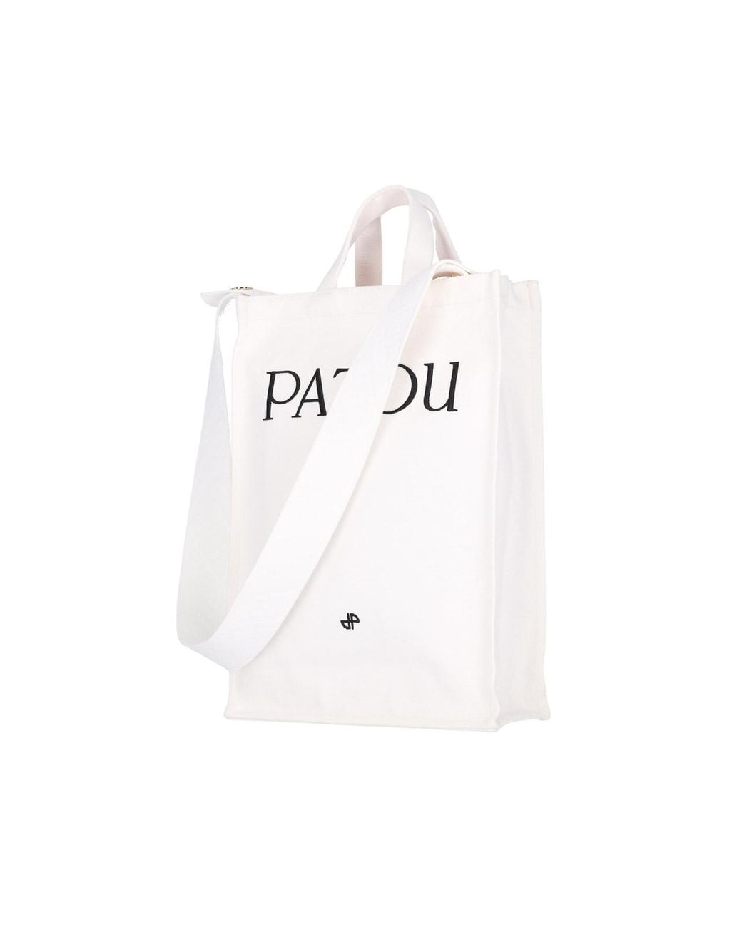 Patou White Logo Vertical Tote Bag