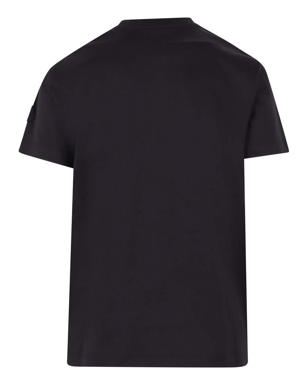 Moncler Black Cotton T-Shirt With Pocket