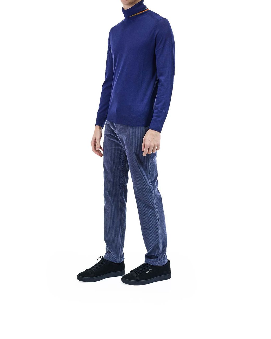 Paul Smith Blue Extrafine Merino Turtleneck for men