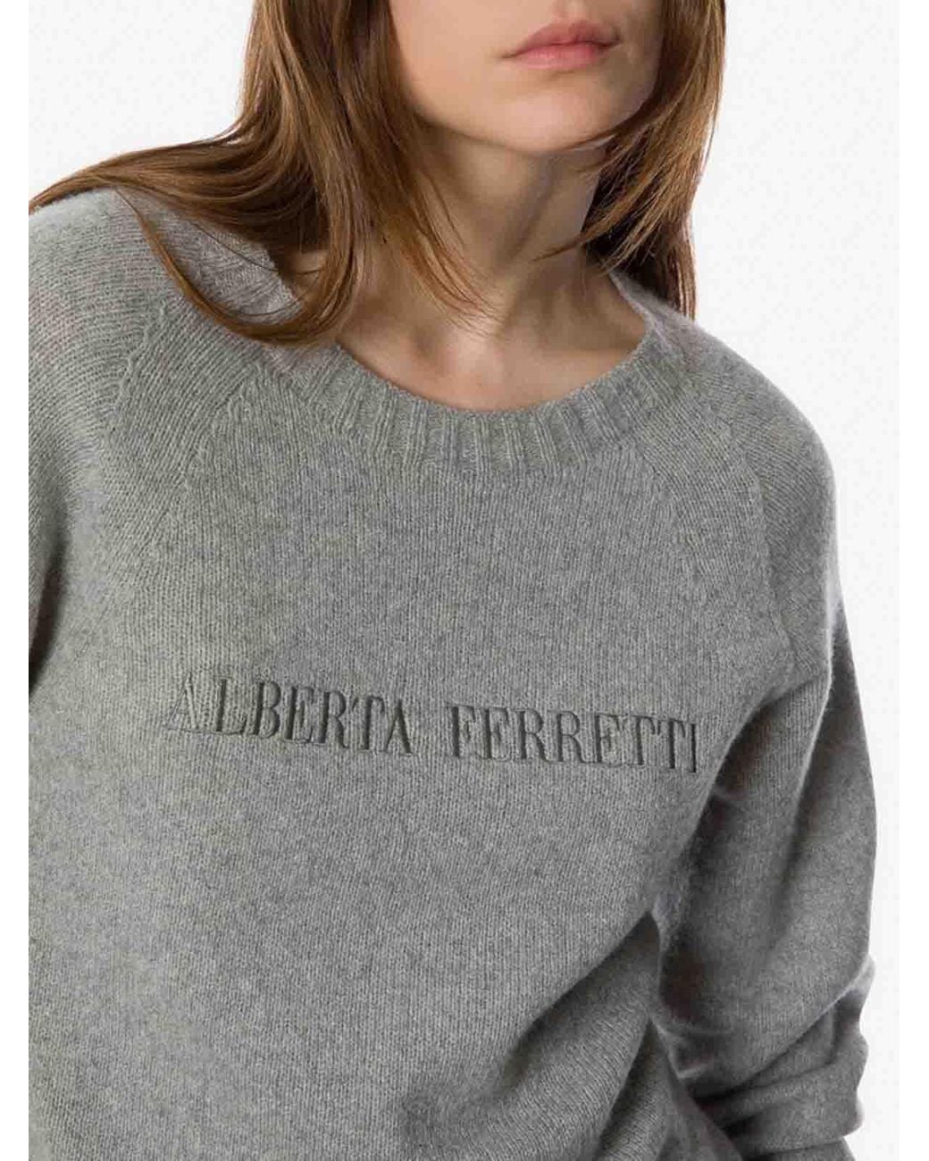 Alberta Ferretti Gray Sweater