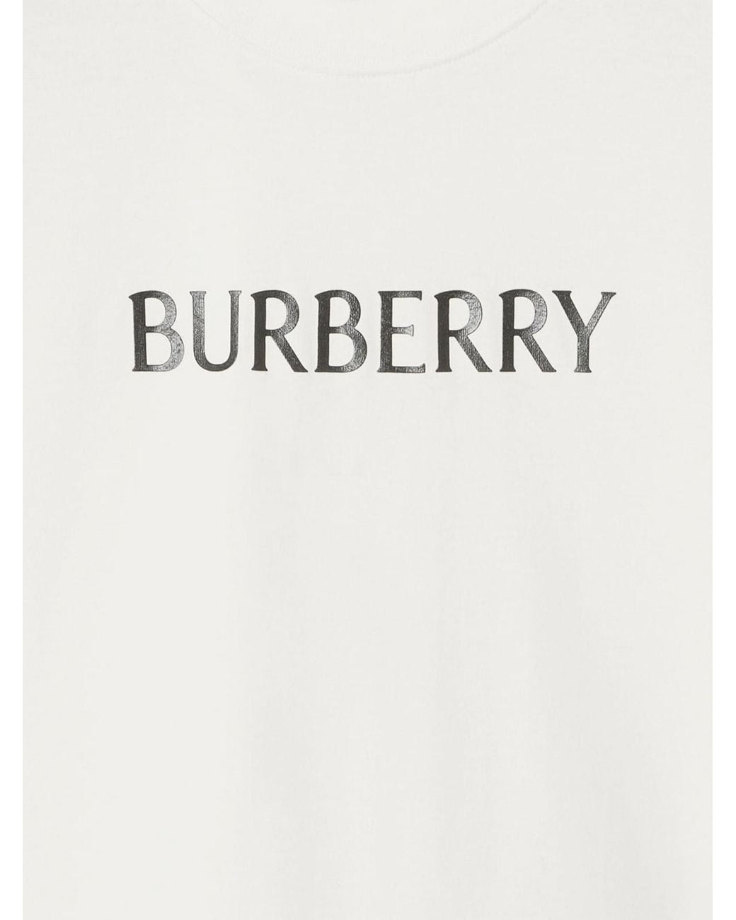 Burberry White Seth Logo T-Shirt Chalk for men