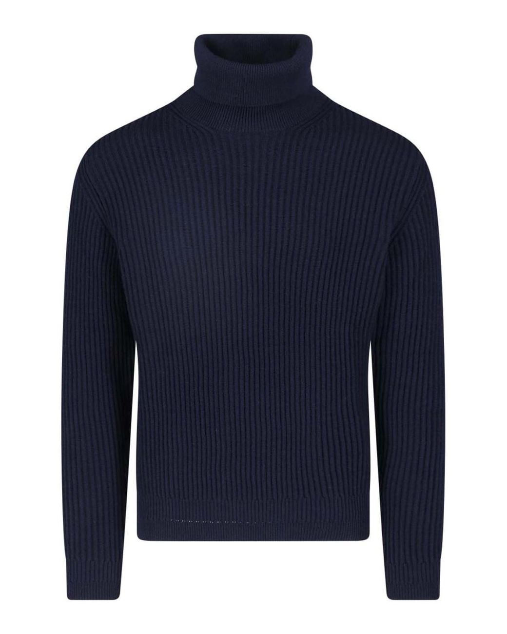 Zanone Blue Virgin Wool Sweater for men
