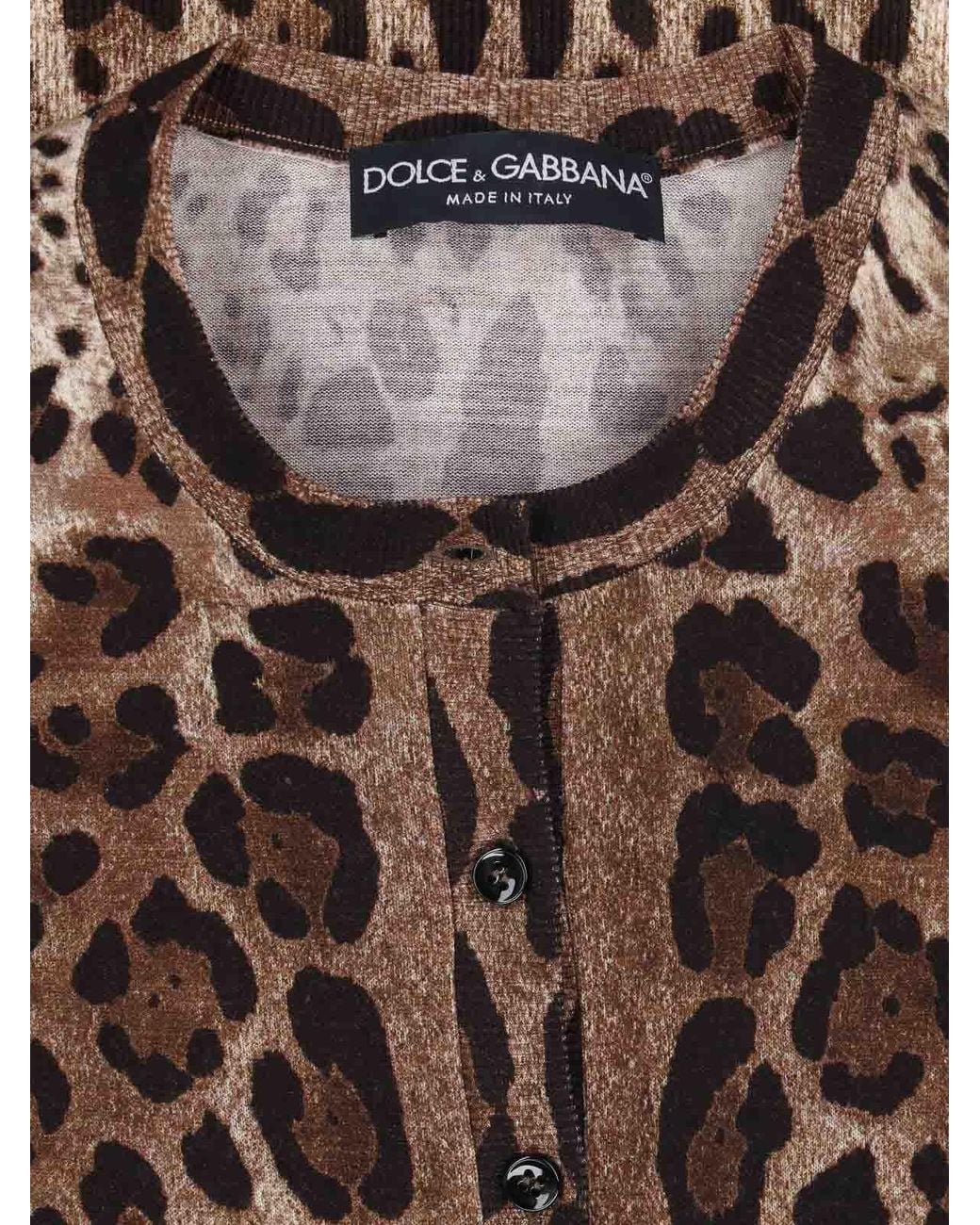 Dolce & Gabbana Brown Virgin Wool Cardigan