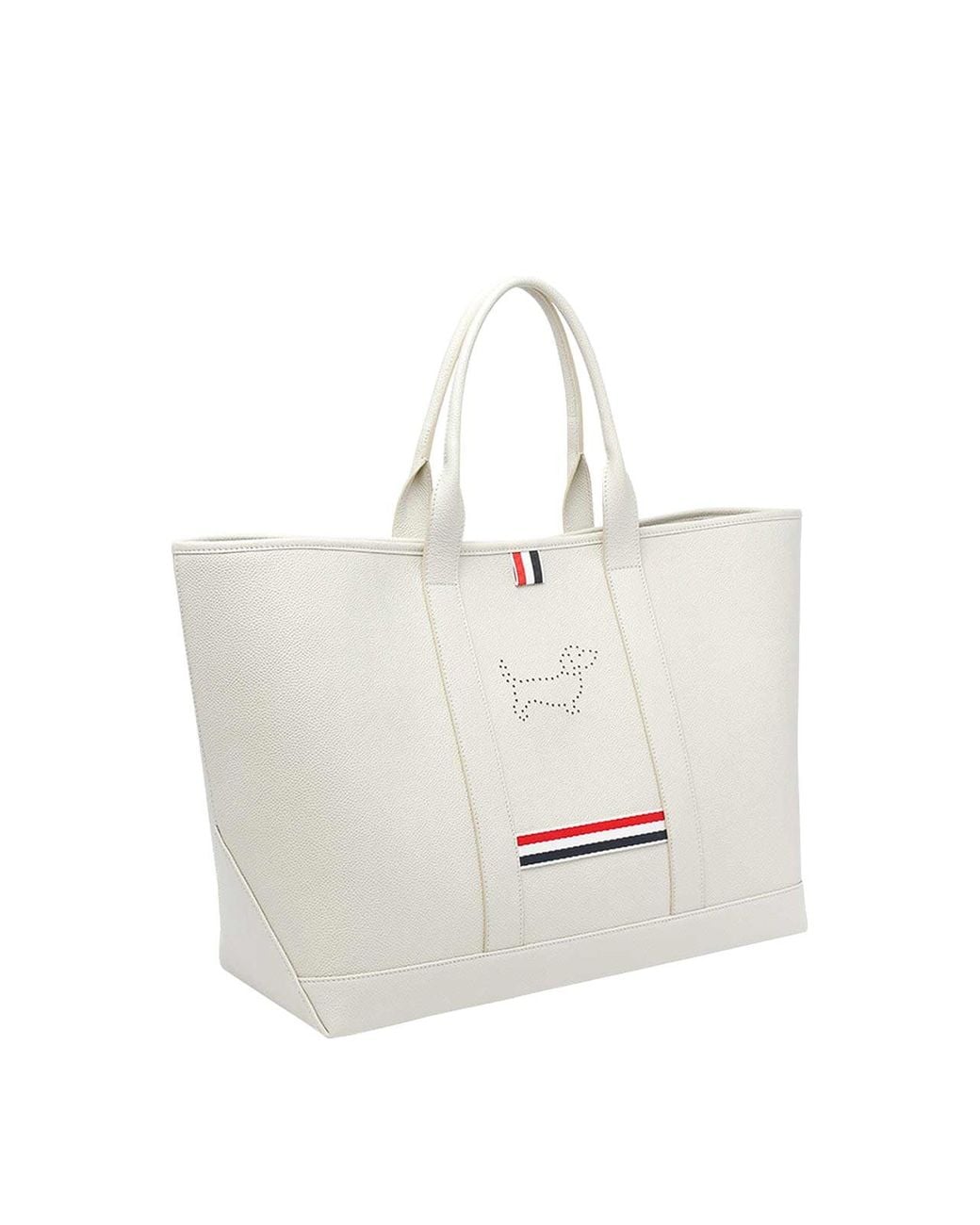 Thom Browne White Hector Tote Bag
