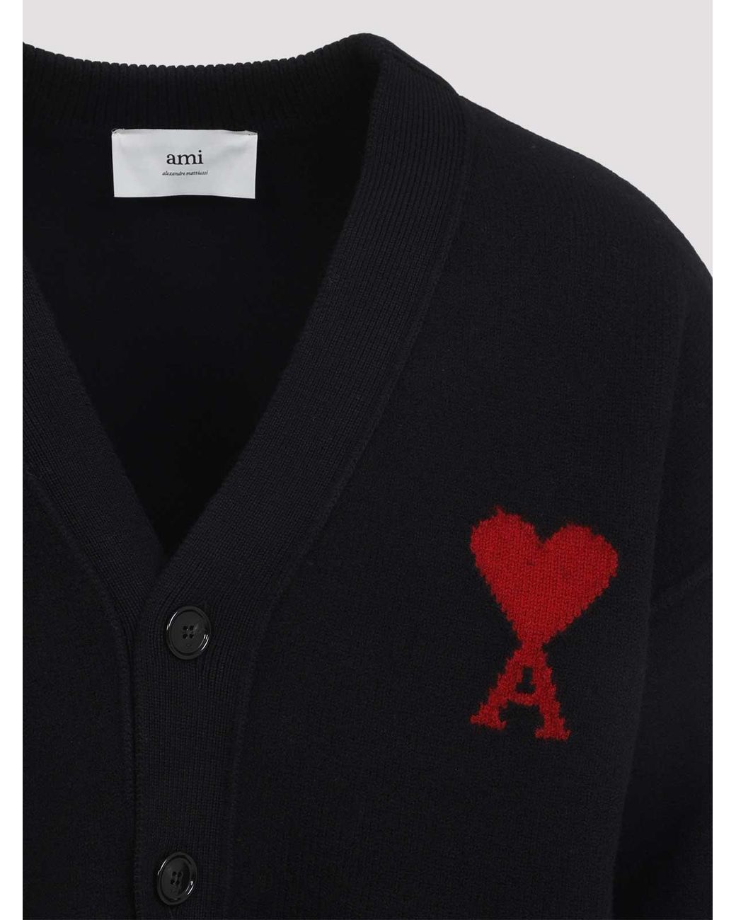 AMI Blue Adc Cardigan for men