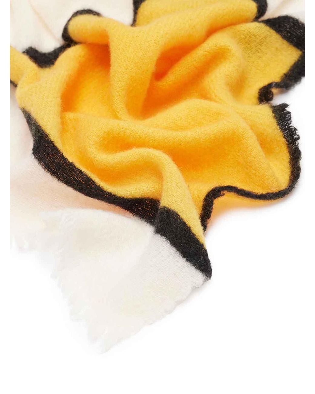 Faliero Sarti Patos Colour-Block Cashmere Scarf in White | Lyst