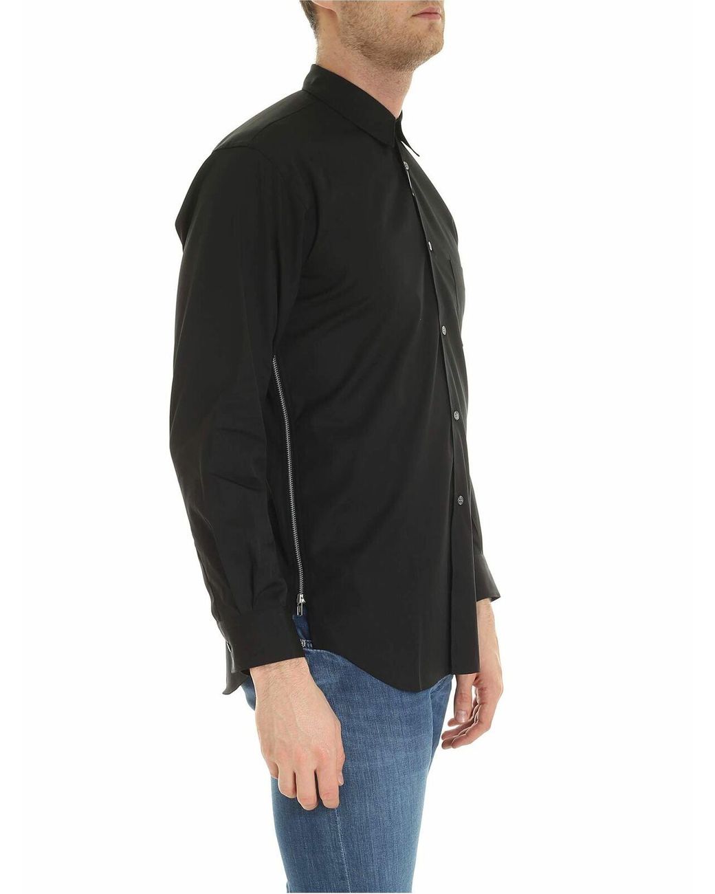 Comme des Garçons Black Side Zip Shirt for men