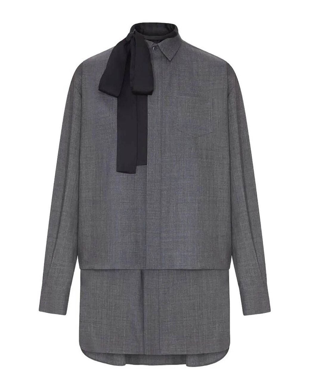Sacai Gray Suiting Dress