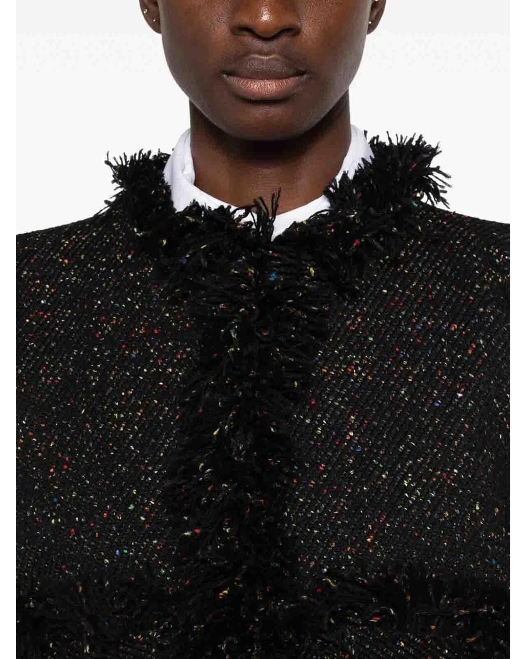 Sacai Black Nep Tweed Jacket