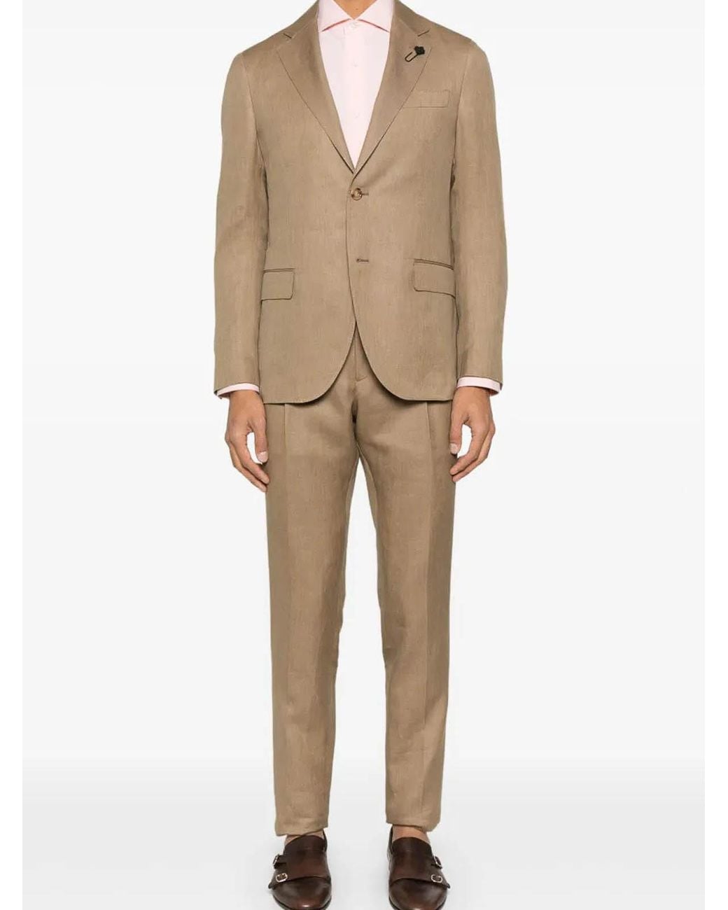 Lardini Natural Single Breasted Suit for men
