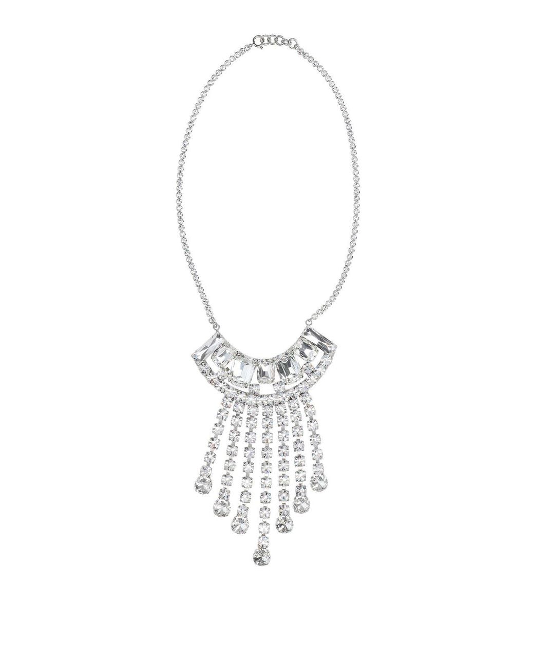 Dries Van Noten White Necklace With Crystals