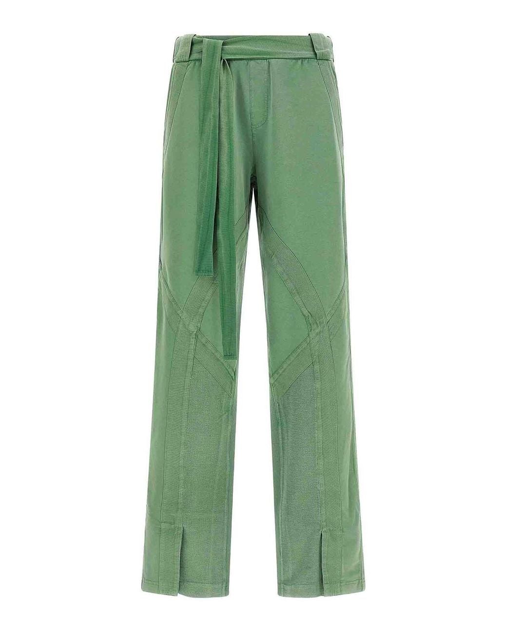 The Attico Green Front Split Pants