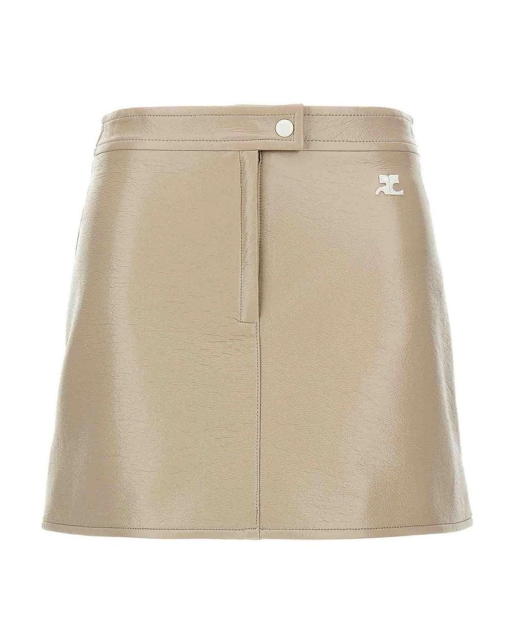 Courreges Natural Reedition Vinyl Skirt
