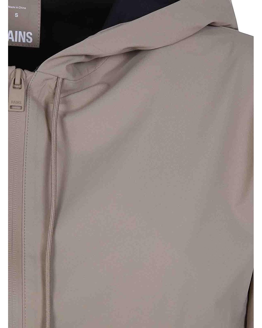 Rains Brown Suva Hardshell Short String Jacket