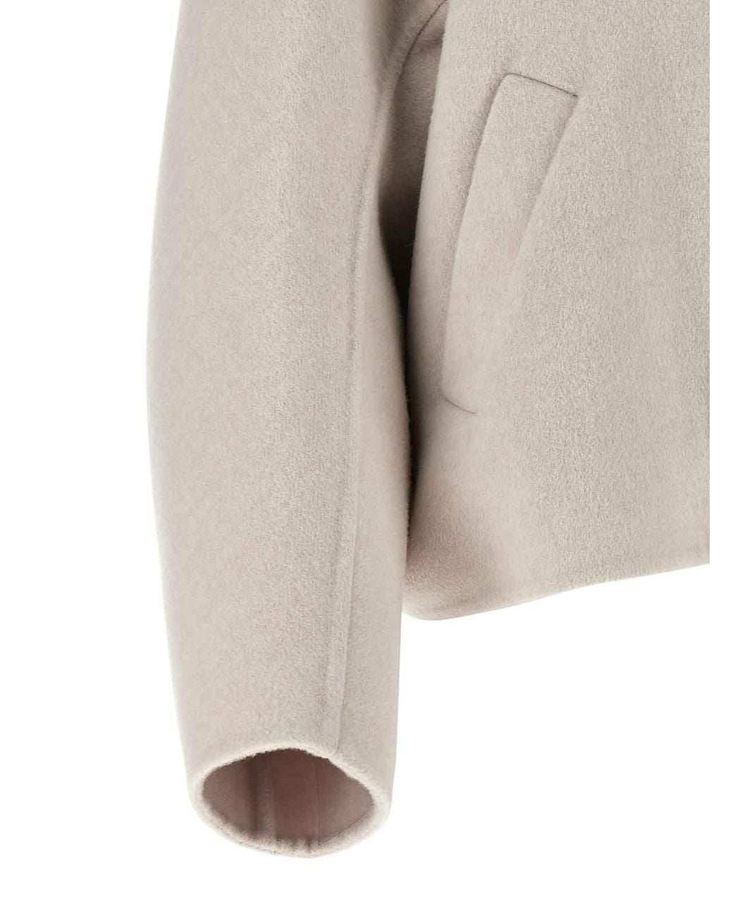 Brunello Cucinelli Natural Cropped Coat