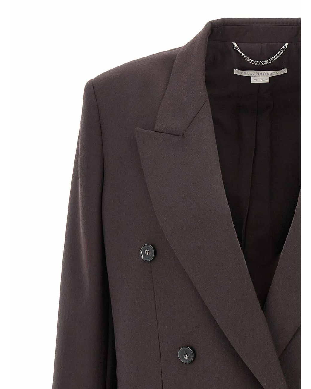 Stella McCartney Black Double-Breasted Wool Blazer