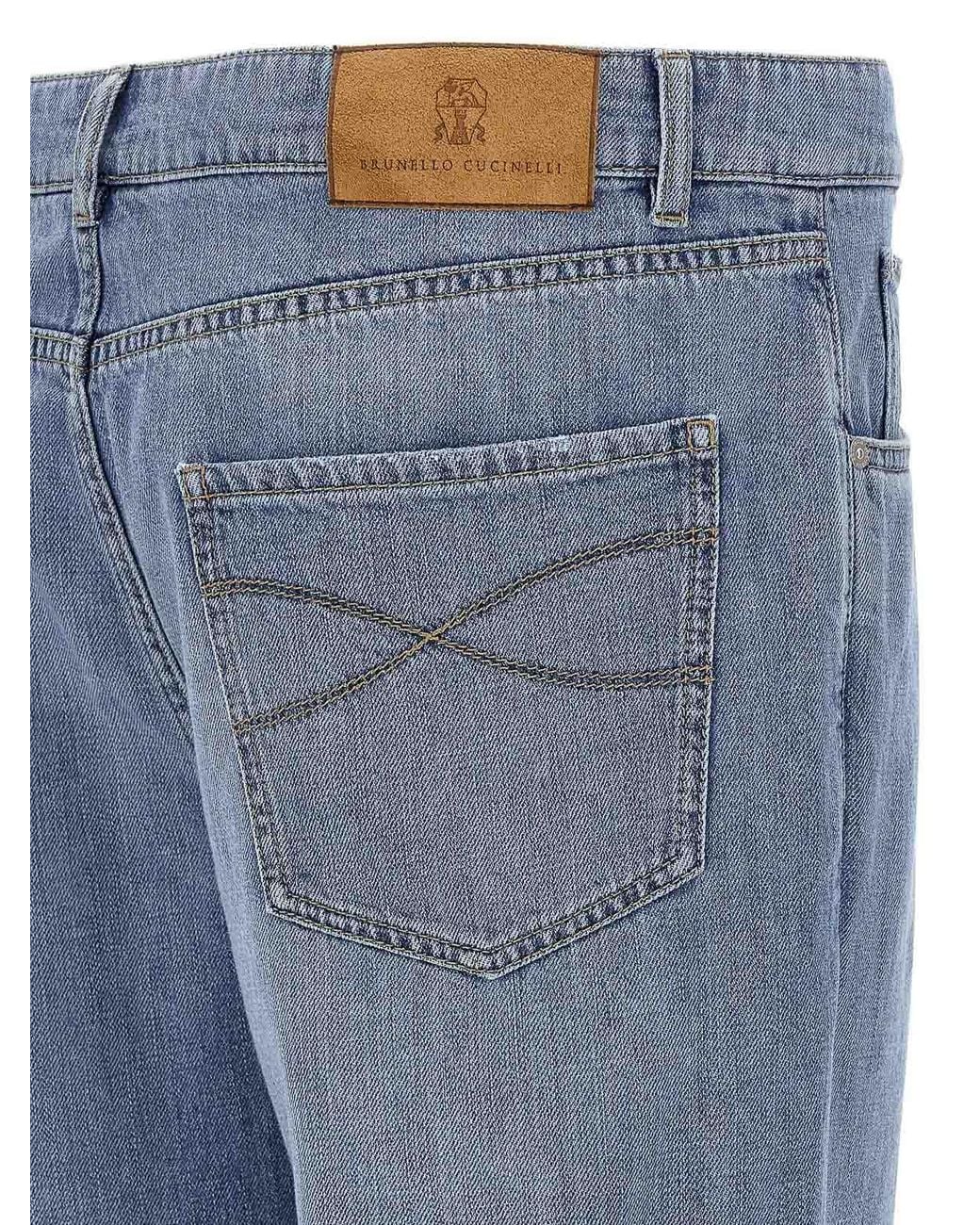 Brunello Cucinelli Blue Denim Jeans for men
