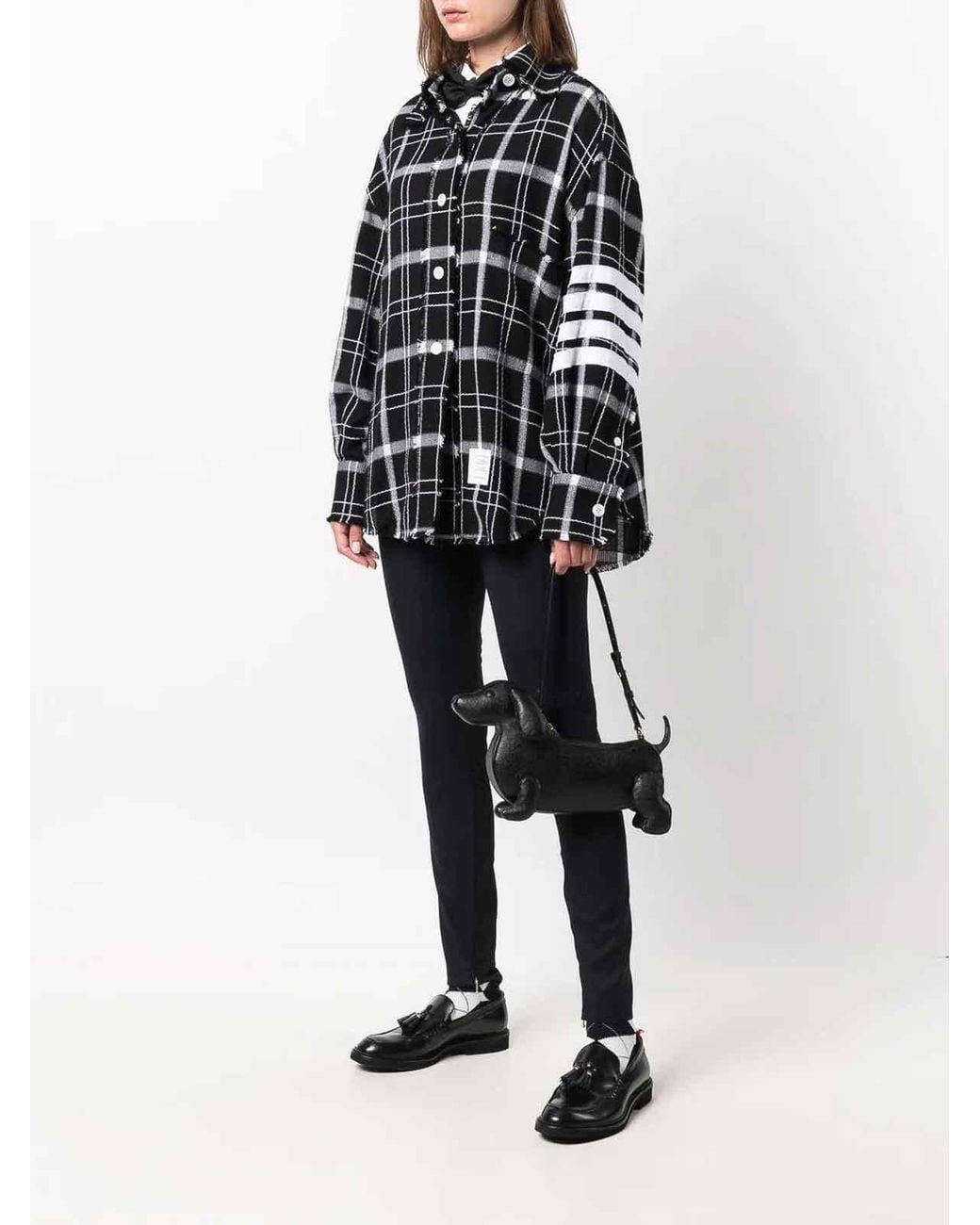Thom Browne Black Hector Baguette Bag