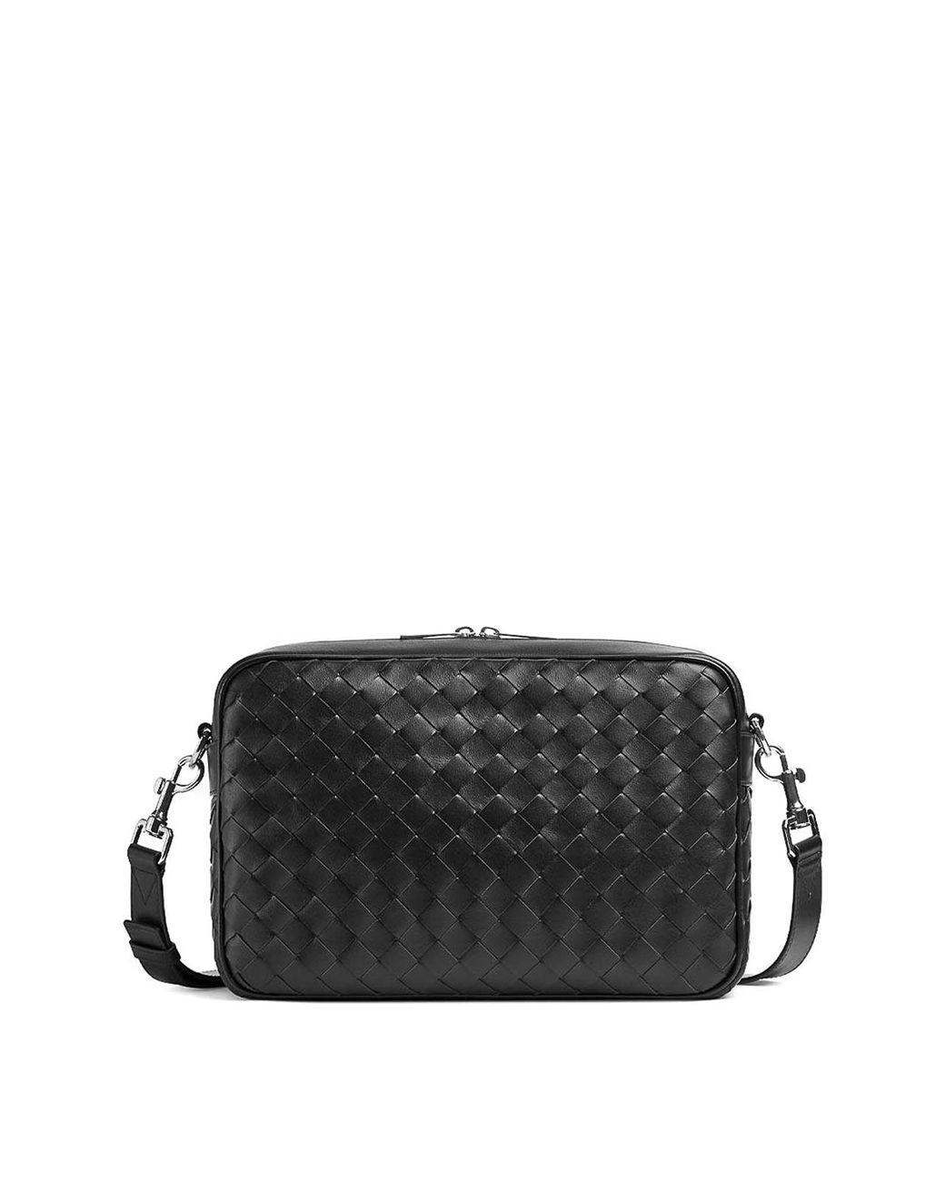 Bottega Veneta Black 'Braided Camera Bag' for men
