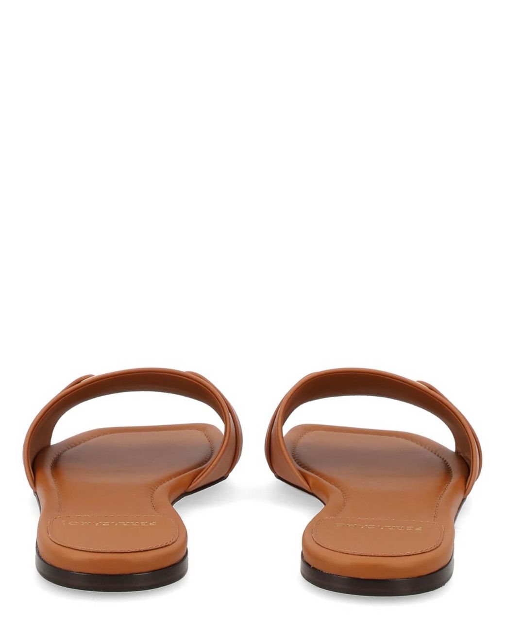 Ferragamo Brown Slide Gancini