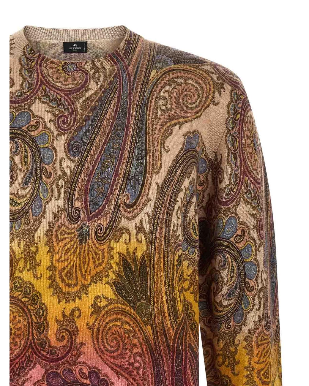 Etro Multicolor Paisley Dgrad Sweater for men
