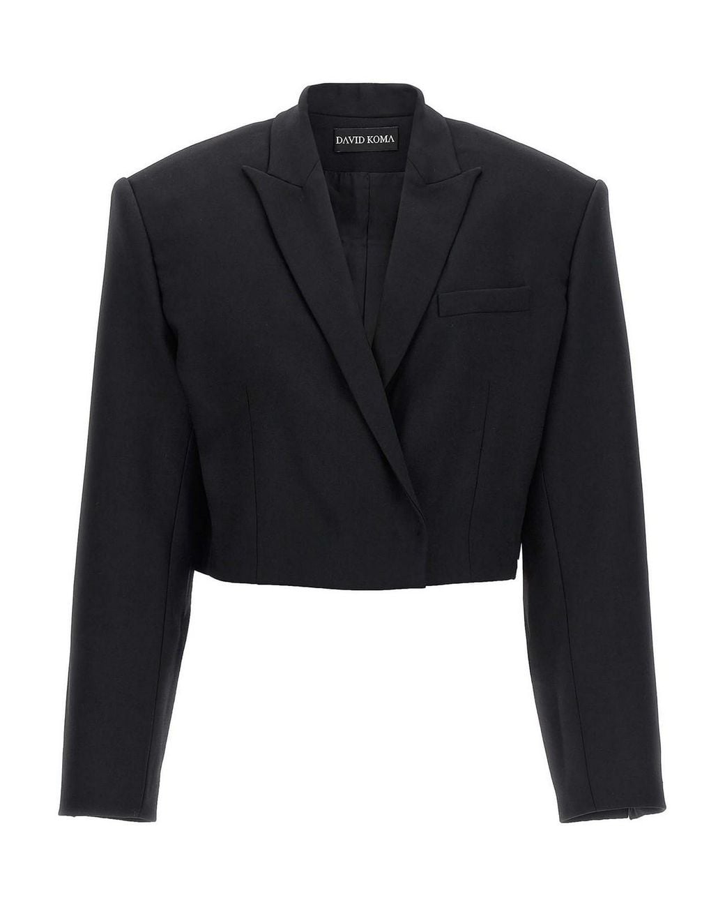 David Koma Blue Cropped Blazer