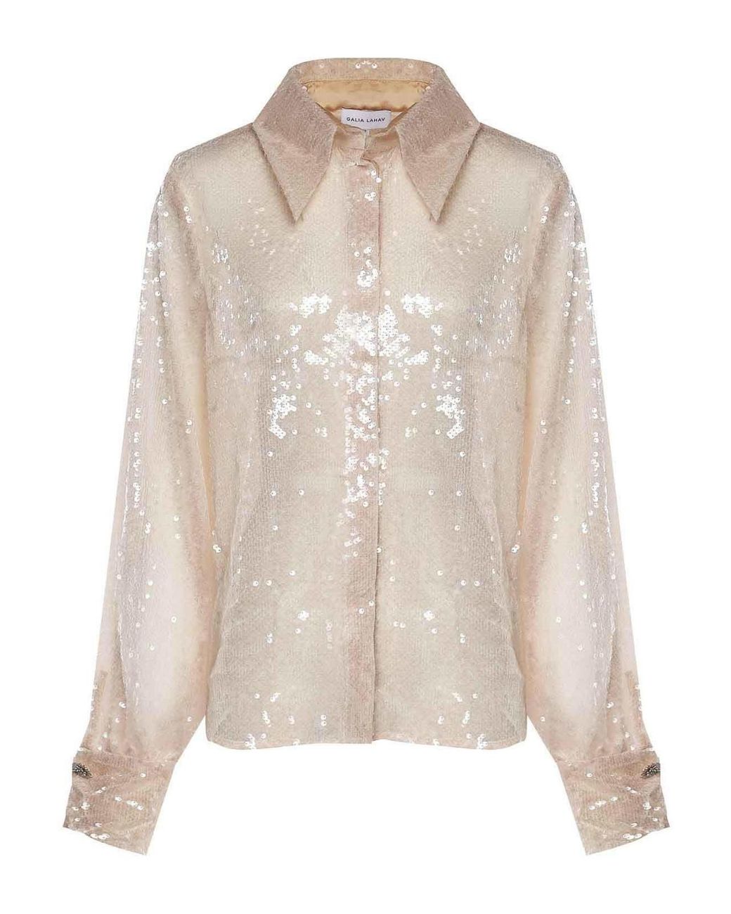 Galia Lahav Natural Orlena Sequin Shirt