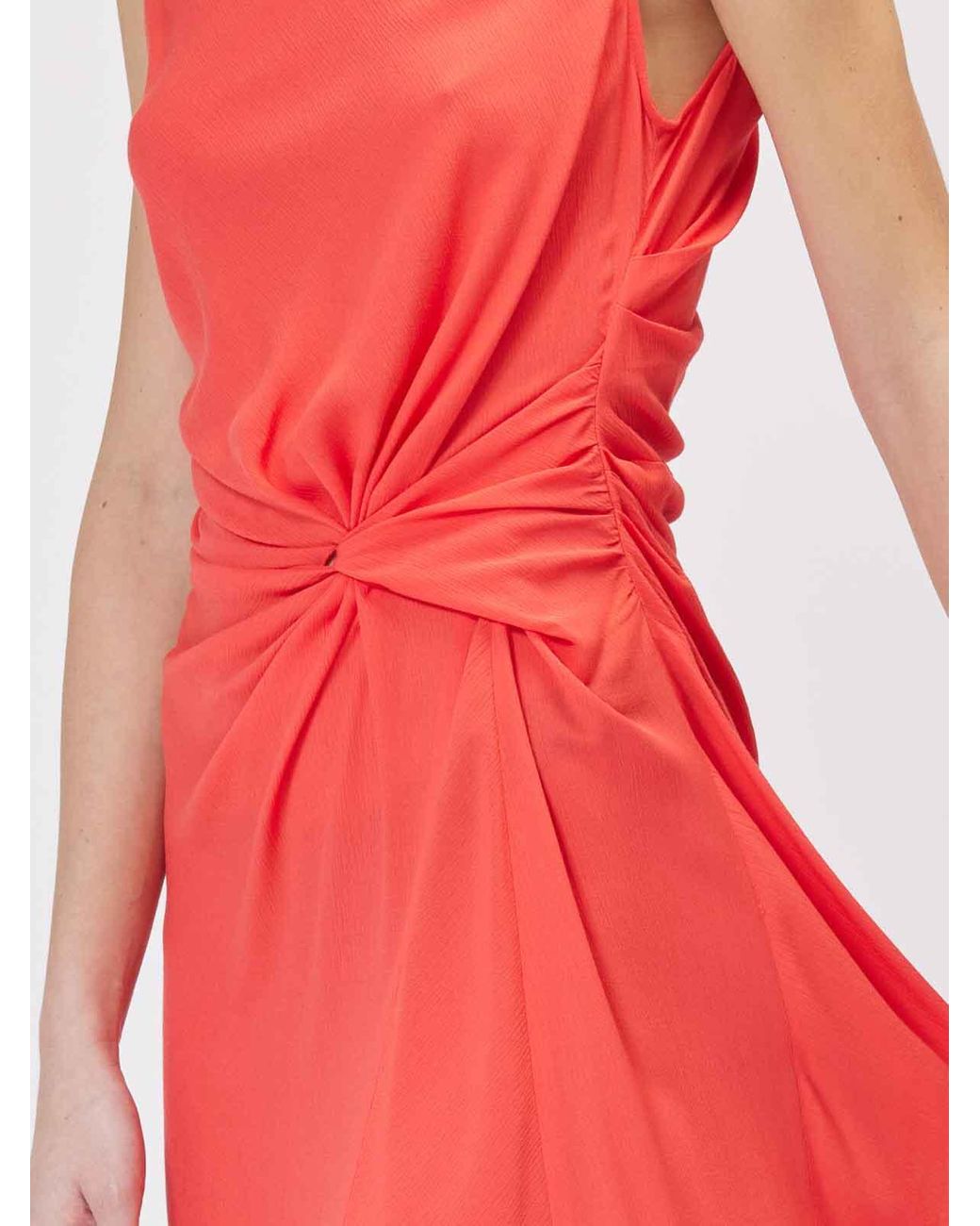 Moschino Red Midi Crepe Dress