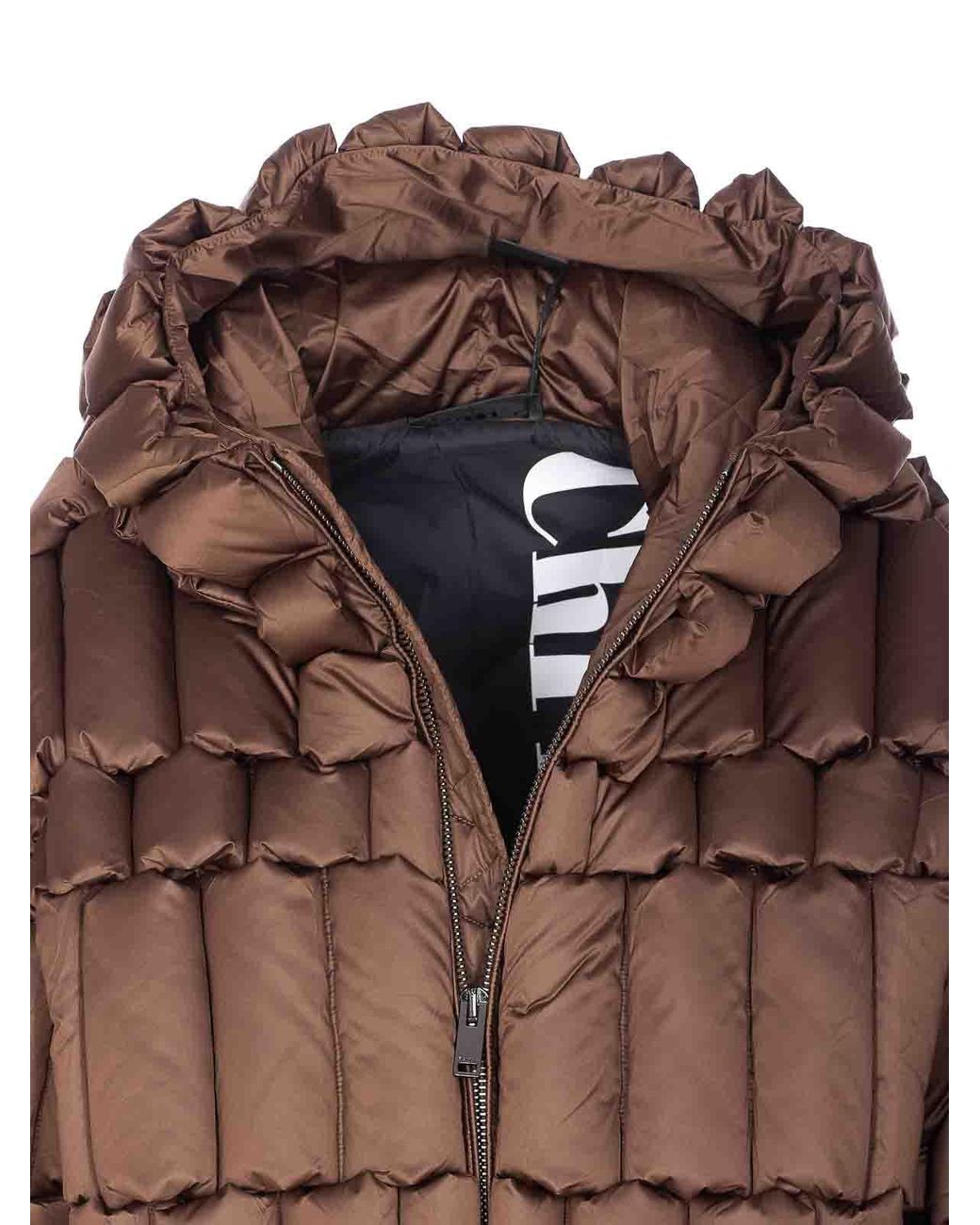 RAXXY Brown Patterned Down Jacket