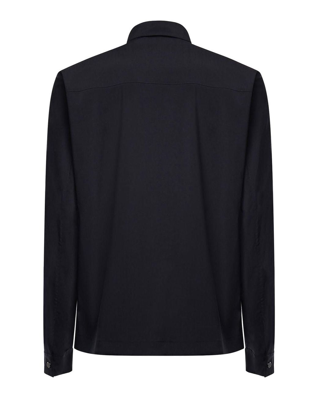Herno Blue Technical Wool Overshirt for men