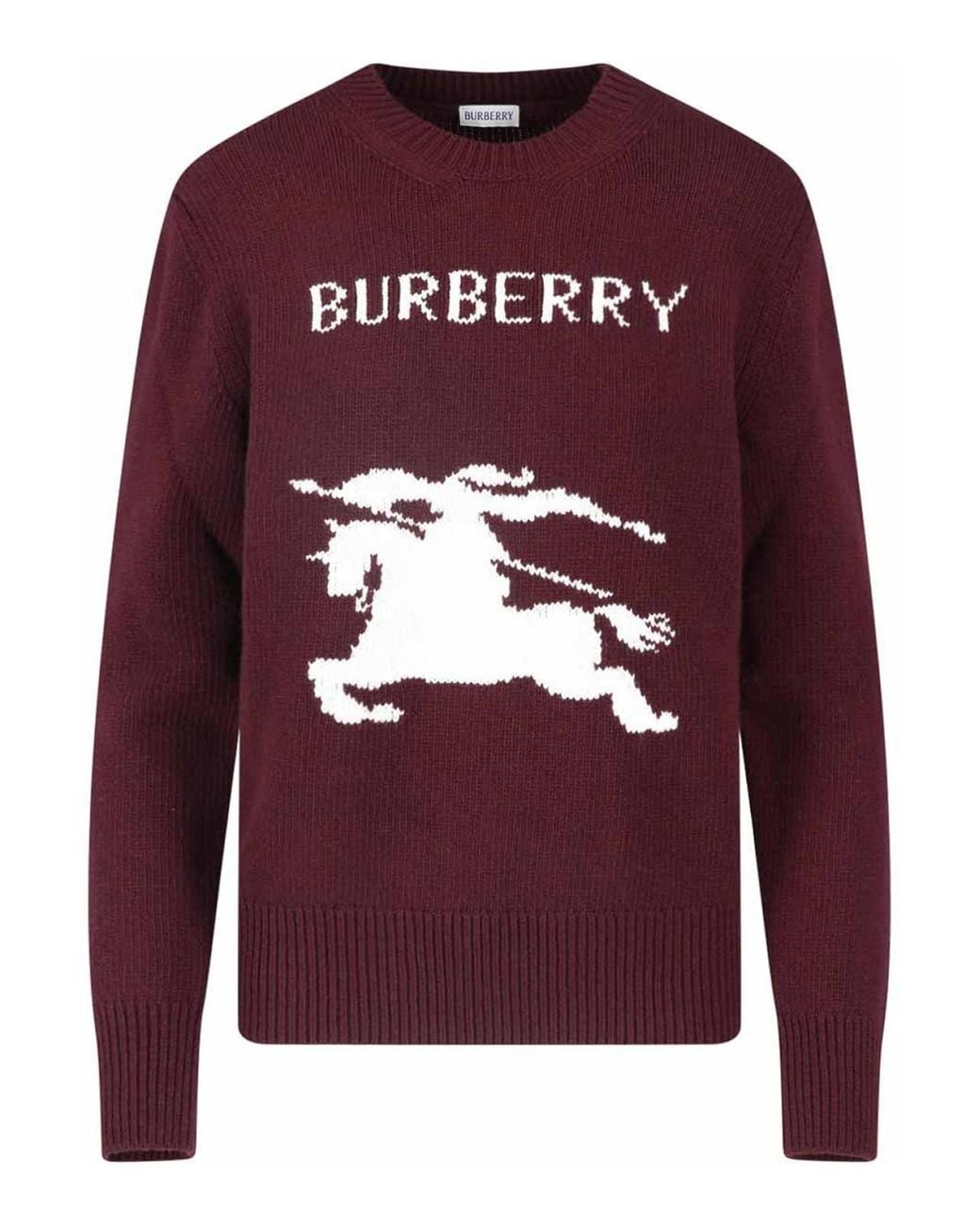 Burberry Purple Wool And Cashmere Sweater