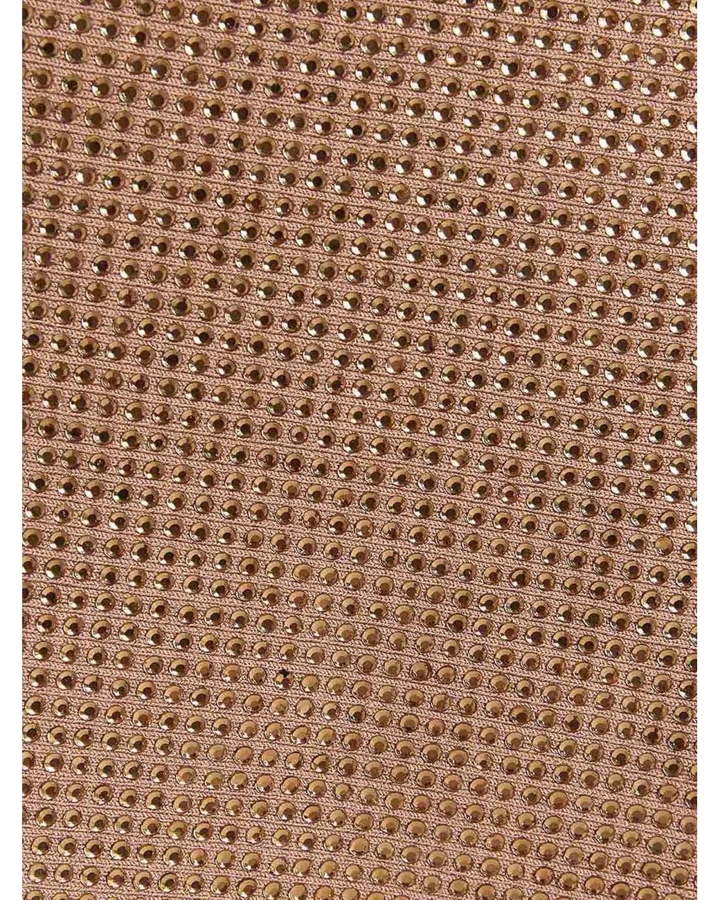 ANDREADAMO Natural Sequined Knitted Skirt