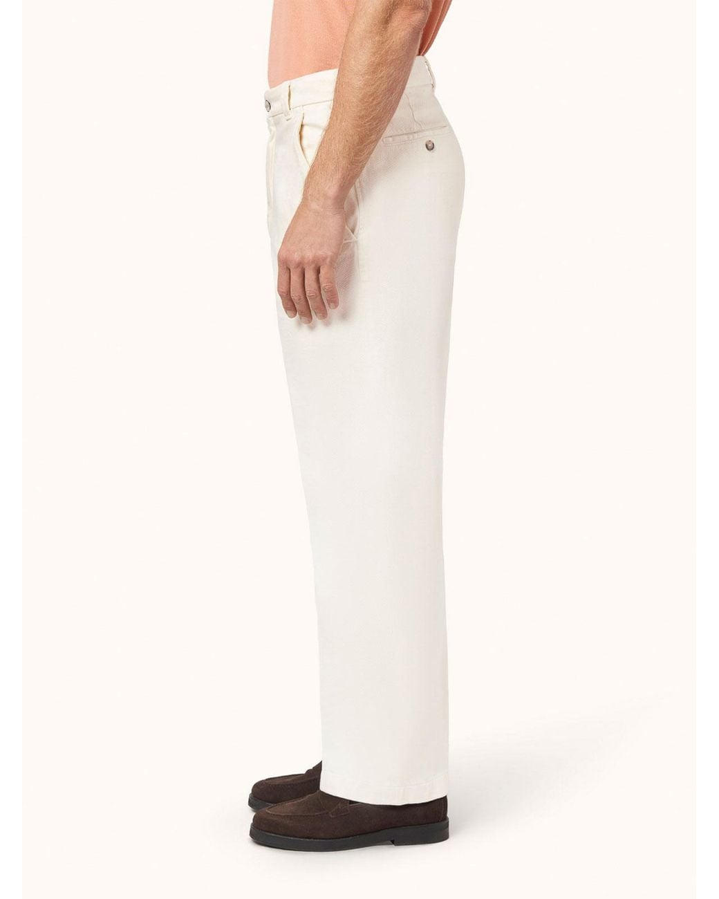 Paul & Shark White Stresa Garment-Dyed Cotton Bull Trousers for men