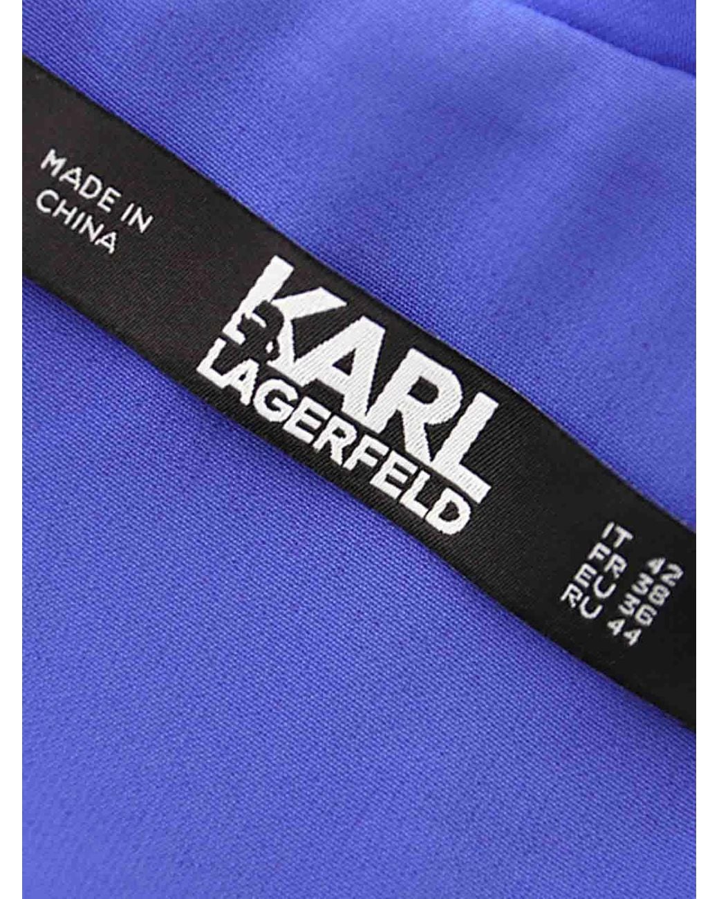 Karl Lagerfeld Blue Rouched Maxi Dress