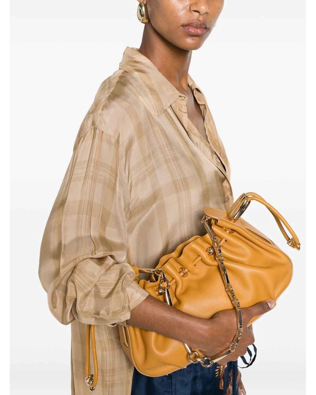 Zimmermann Metallic Halcyon Leather Clutch
