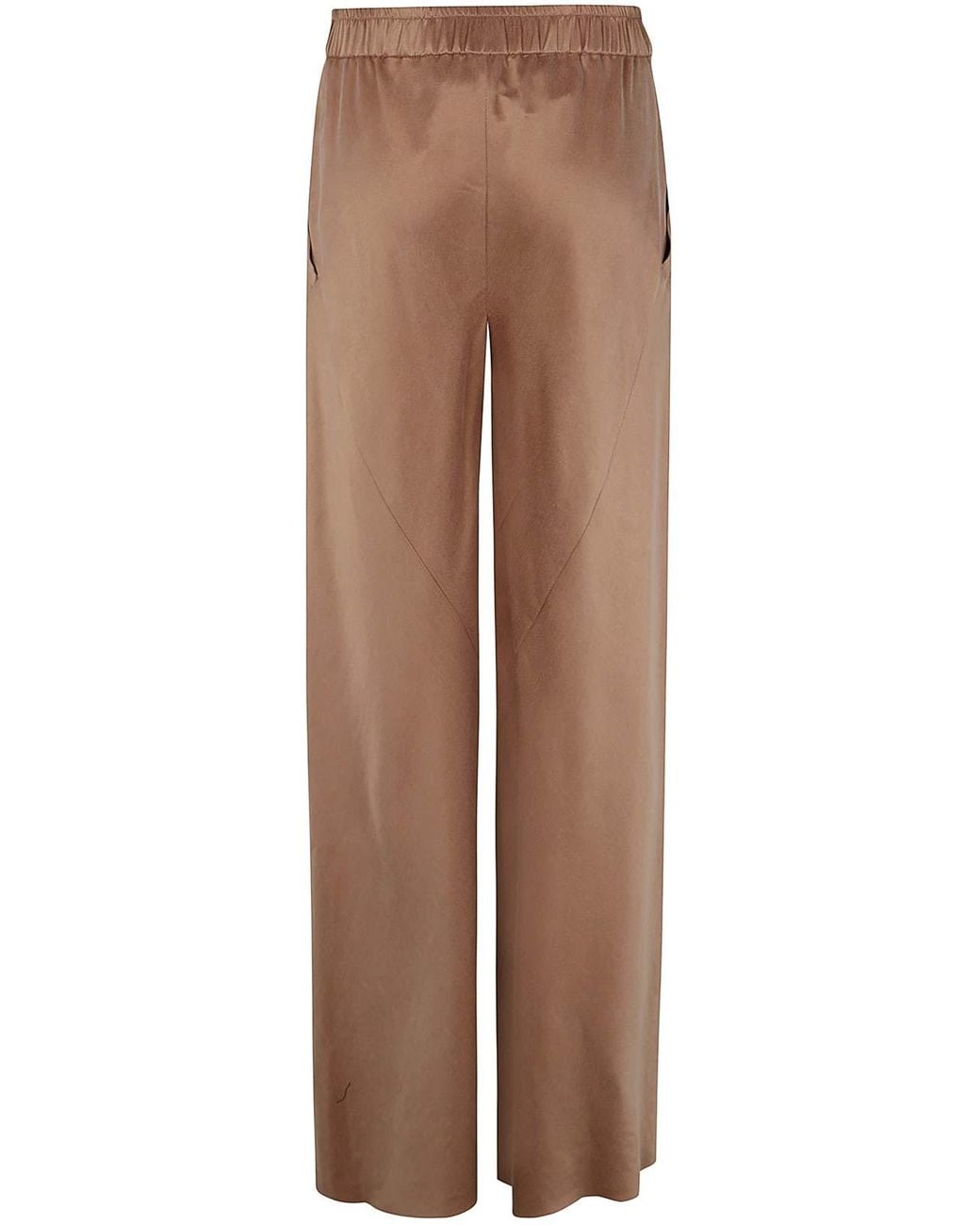 Giorgio Armani Brown Viscose Silk Silk Pants