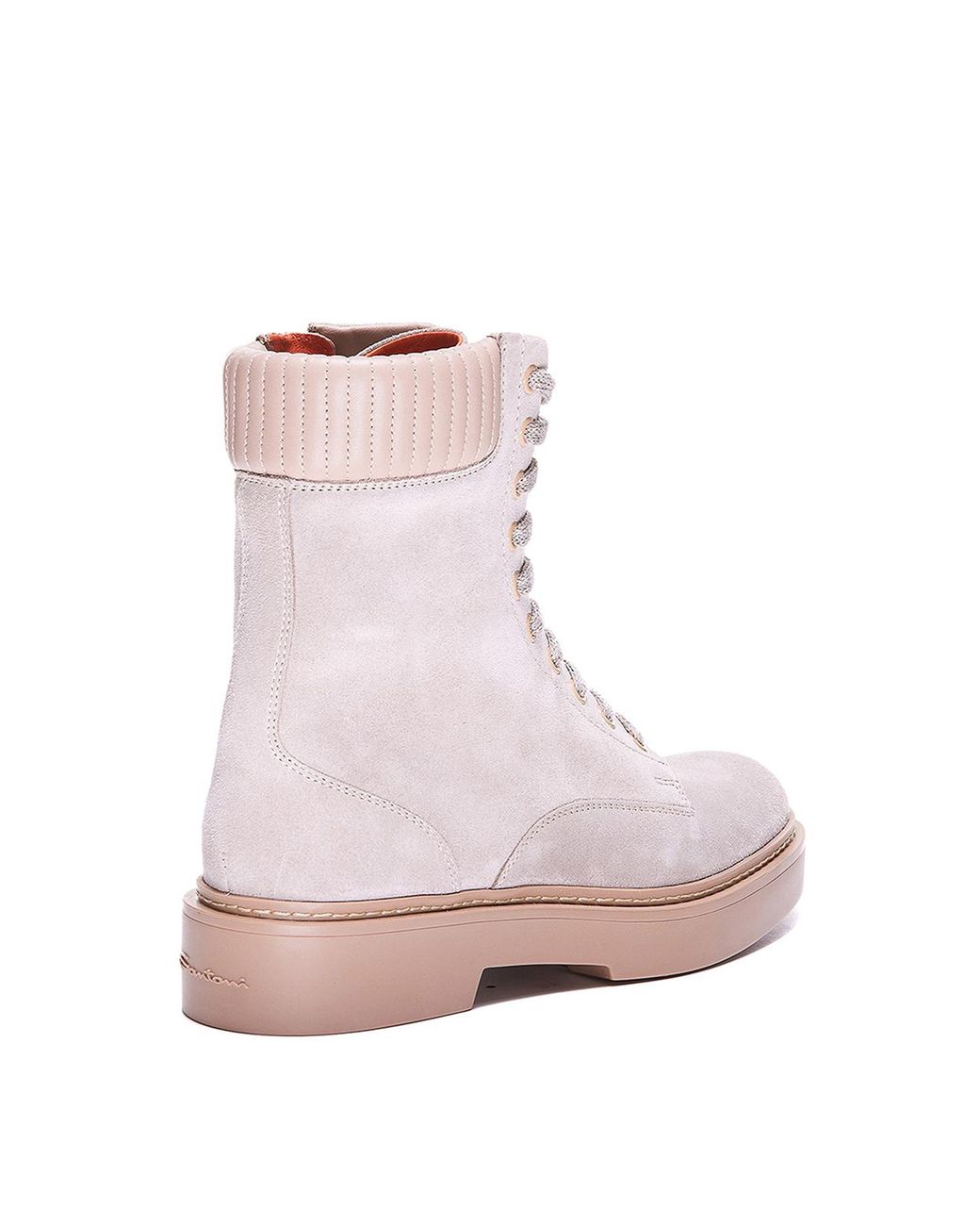 Santoni Pink Lace-Up Booties