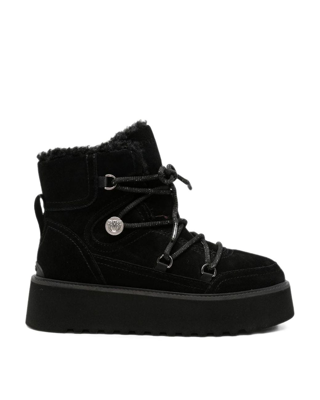 Pinko Black Lace-Up Shoes