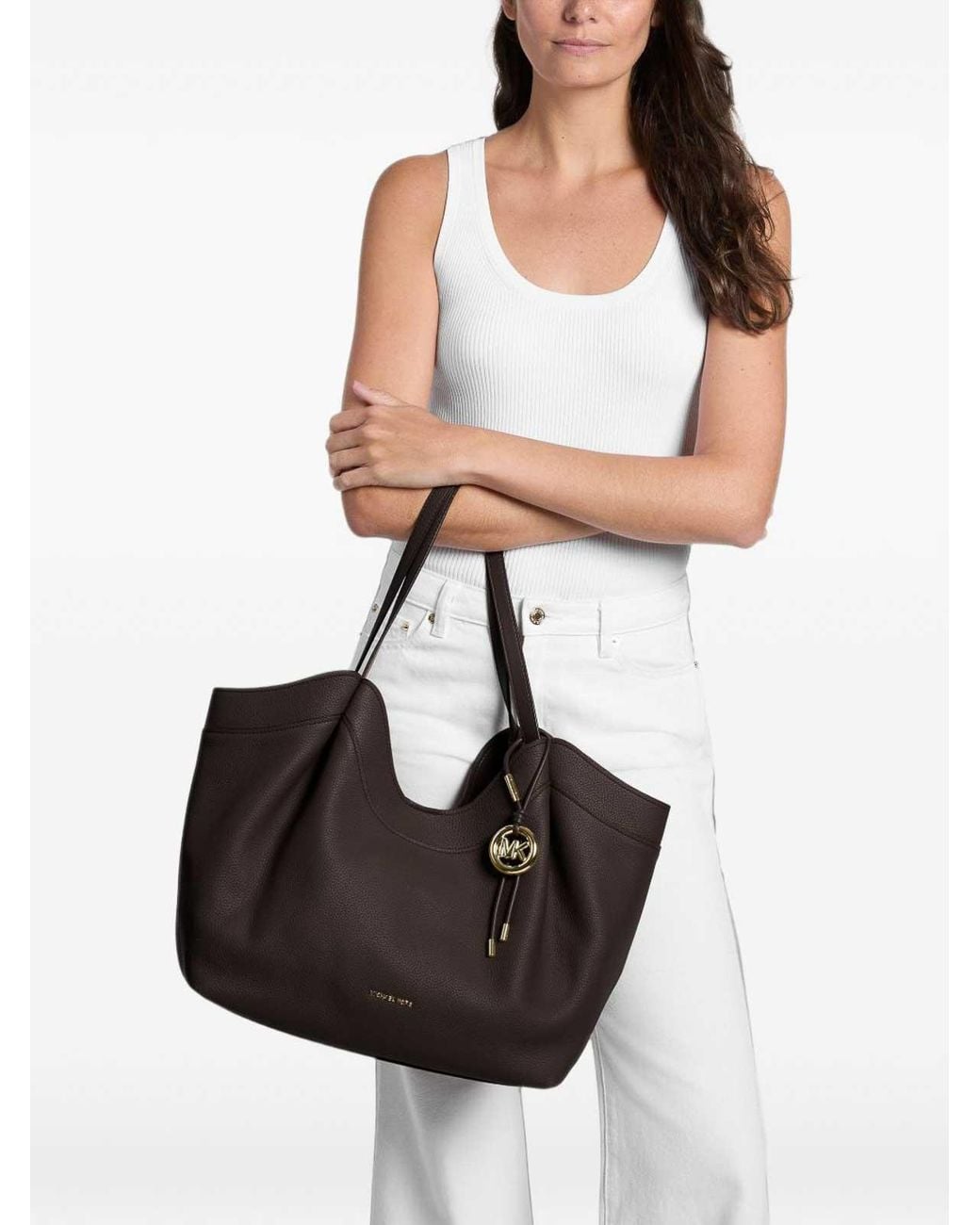 Michael Kors Brown Leather Shoulder Bag