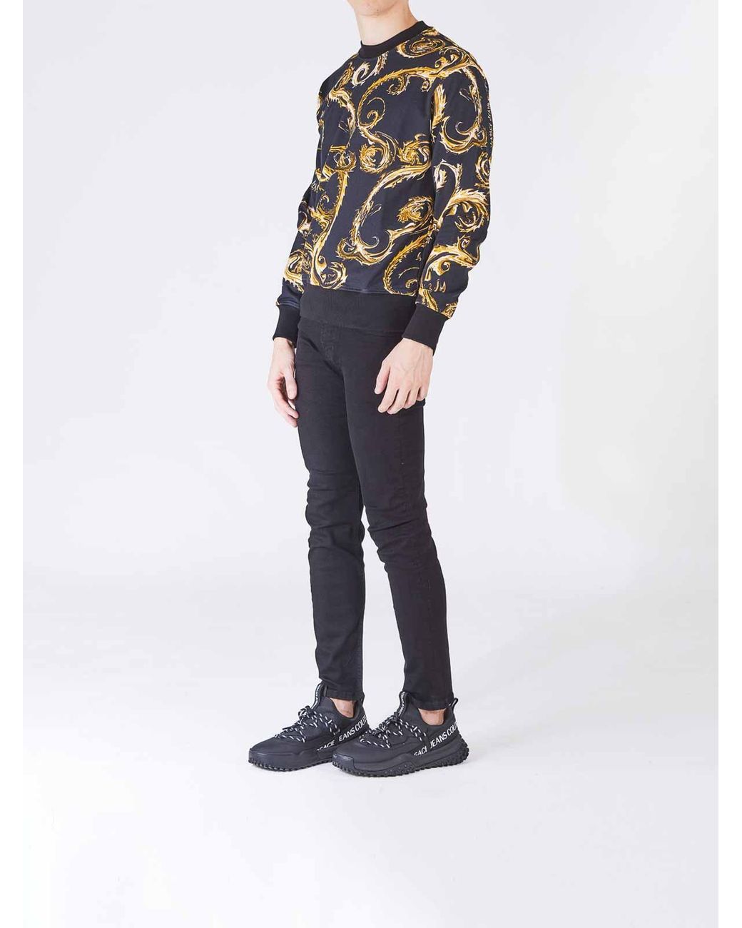 Versace Jeans Couture Black Chromo Couture Sweatshirt for men