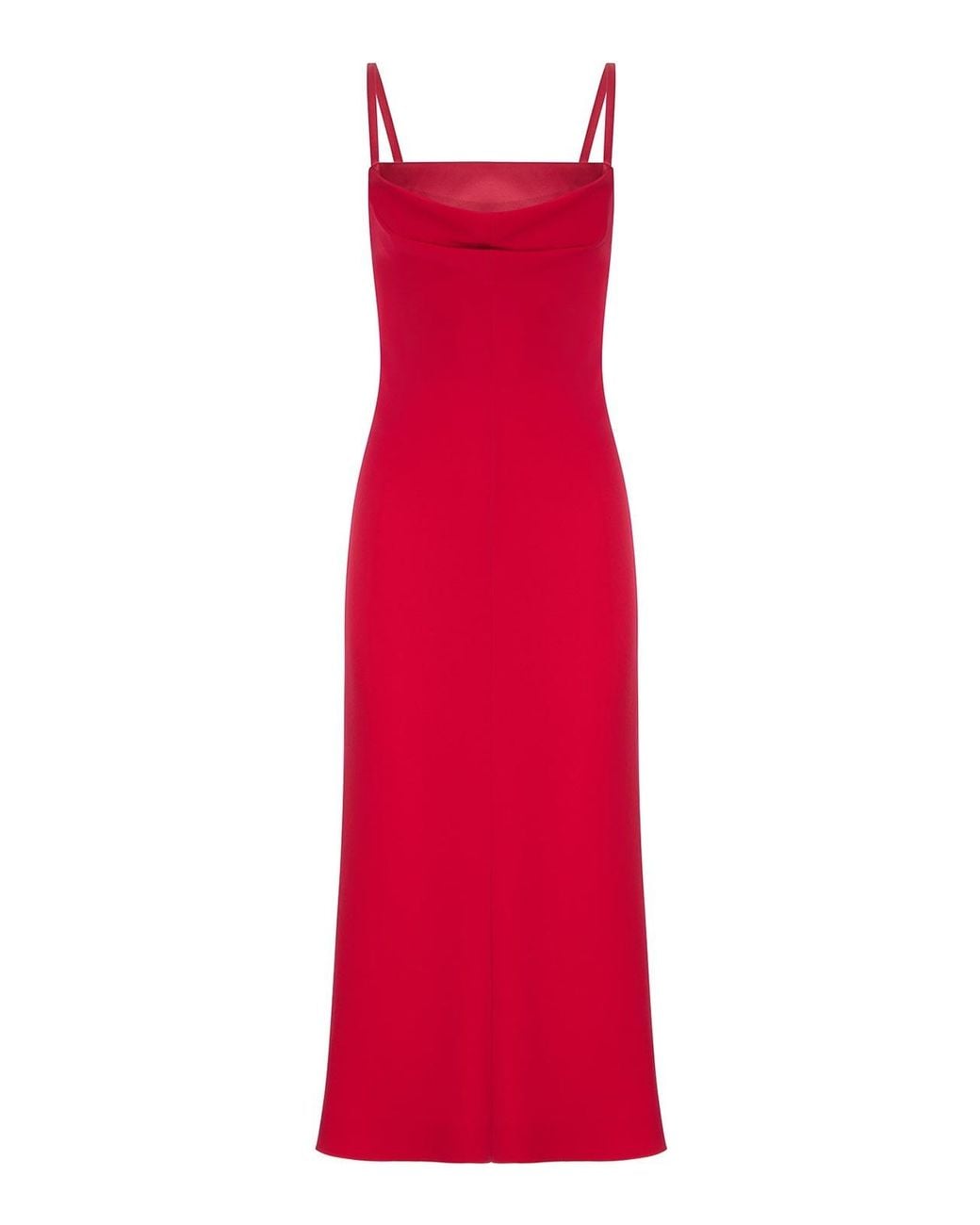 Max Mara Red Cady Cocktail Dress