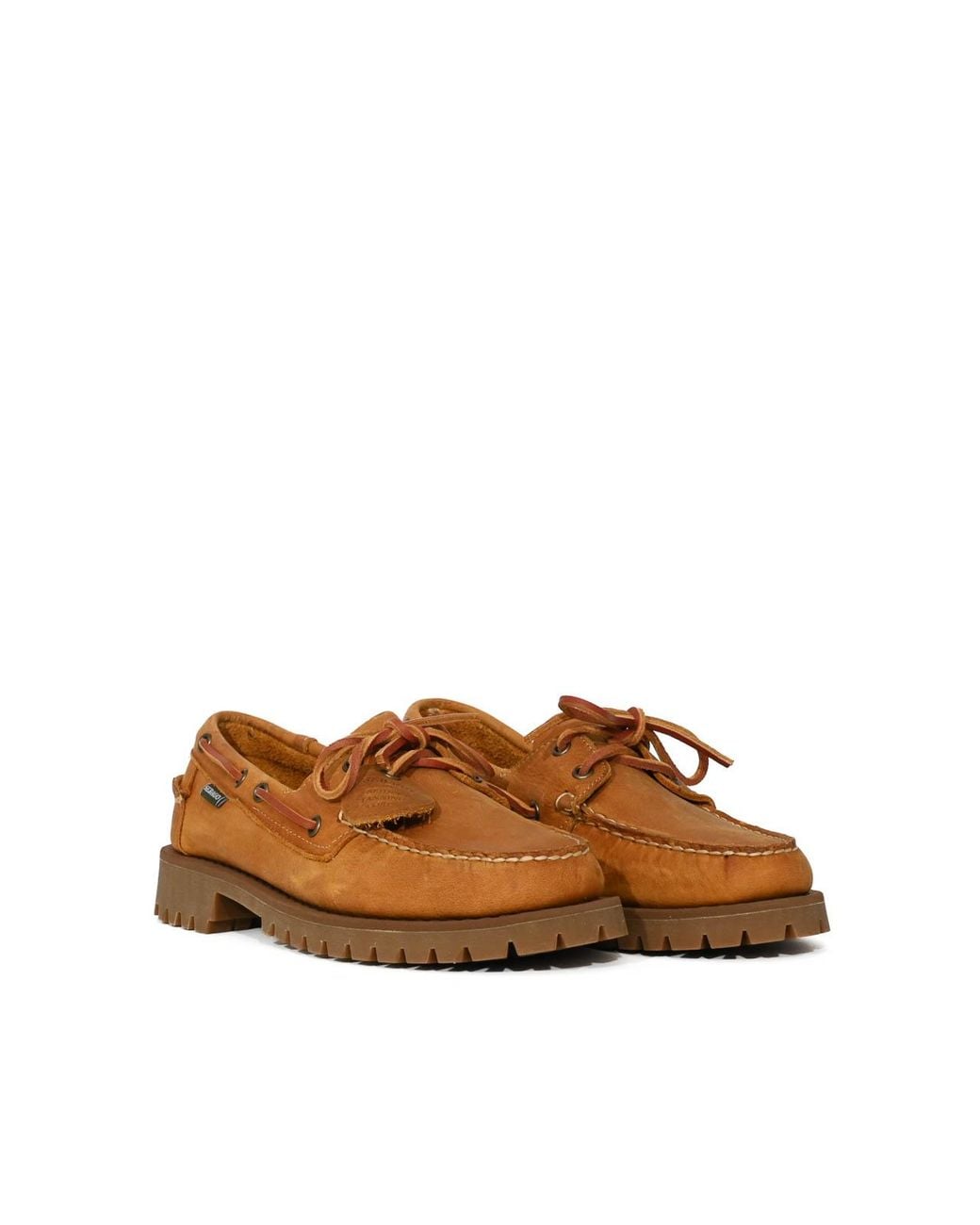 Sebago Brown Docksied Ranger Muddy Moccasins for men
