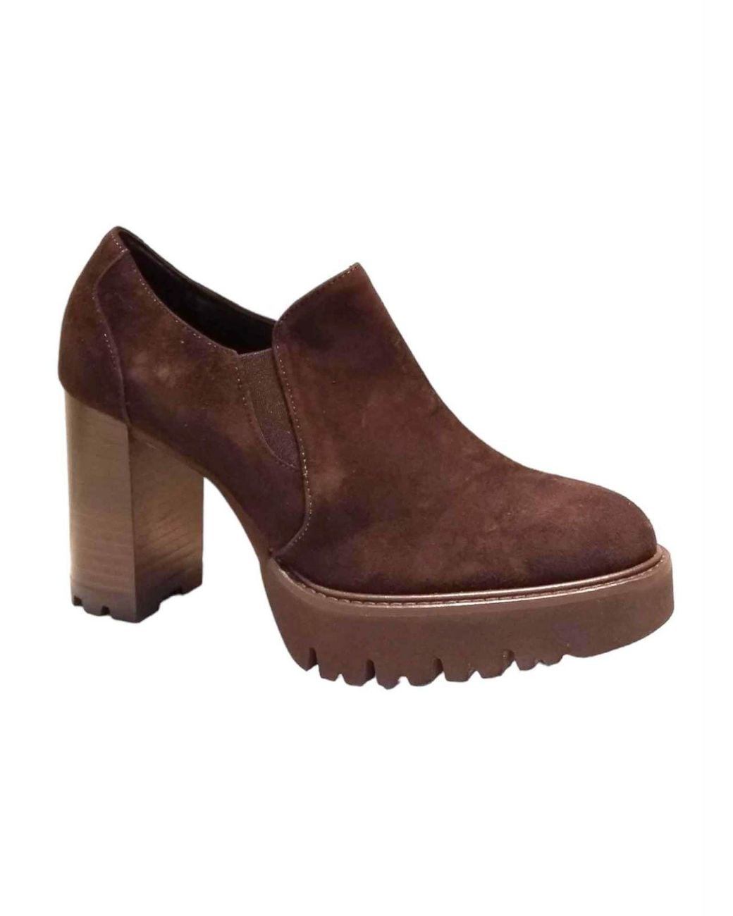 Luca Grossi Brown Suede Court Shoes